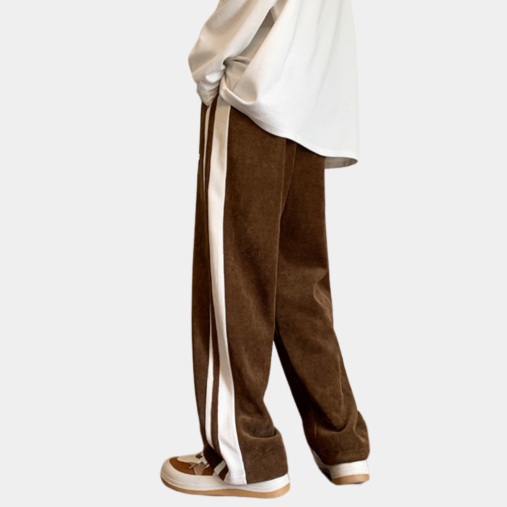Joggers - Men's Striped Loose Fit Wide Leg-Men Winter Pants-Chaps London-Chaps London