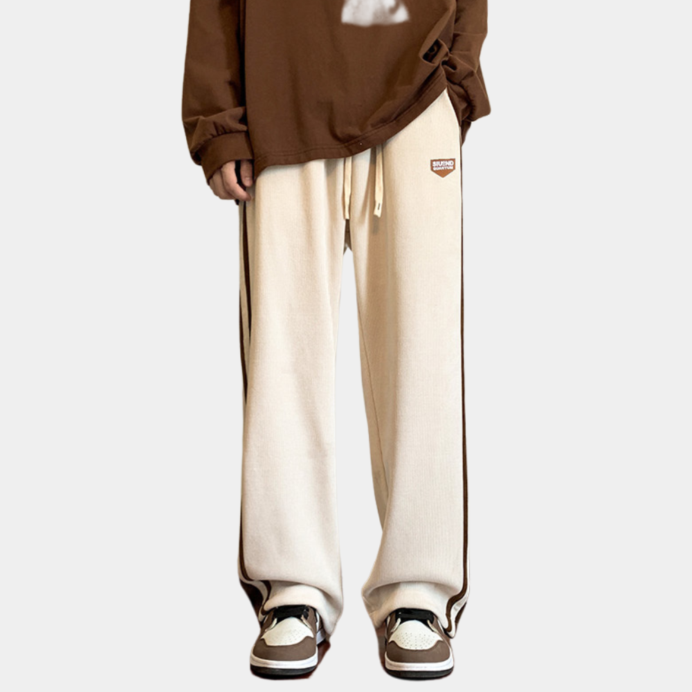 Joggers - Men's Striped Loose Fit Wide Leg-Men Winter Pants-Chaps London-Chaps London