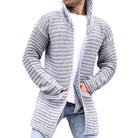 Knit Cardigan - Hooded - Open Front - Long Cardigan - Men's Cardigan-Coats & Jackets-Chaps London-Chaps London