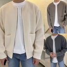 Knitted Cardigan - Men's Chunky Full Zip with Pockets-Cardigans-Chaps London-Chaps London