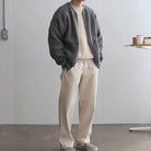 Knitted Cardigan - Men's Chunky Full Zip with Pockets-Cardigans-Chaps London-Gray-S-Chaps London
