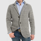 Knitted Cardigan - Men's Chunky Warm Button Up-Cardigans-Chaps London-Light Grey-S-Chaps London
