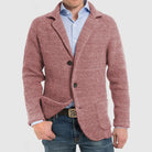 Knitted Cardigan - Men's Chunky Warm Button Up-Cardigans-Chaps London-Pink-S-Chaps London