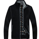 Knitted Cardigan - Men's Zip Up Standing Collar-Fashion Men Jacket Bomber Fall-Chaps London-Chaps London