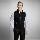 Knitted Gilet - Men's Sleeveless Wool Zip Up-Men's Knitted Vest-Chaps London-Chaps London