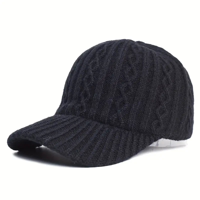 Knitted Hat - Adjustable Unisex Men's Cap-Beanies-Chaps London-Black-Chaps London
