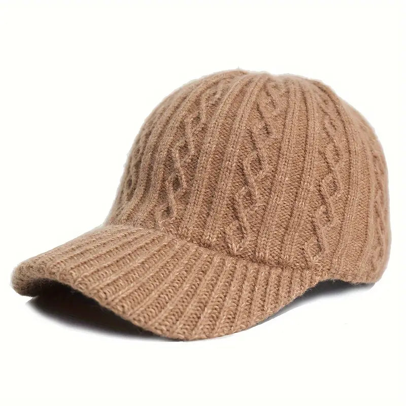 Knitted Hat - Adjustable Unisex Men's Cap-Beanies-Chaps London-Brown-Chaps London