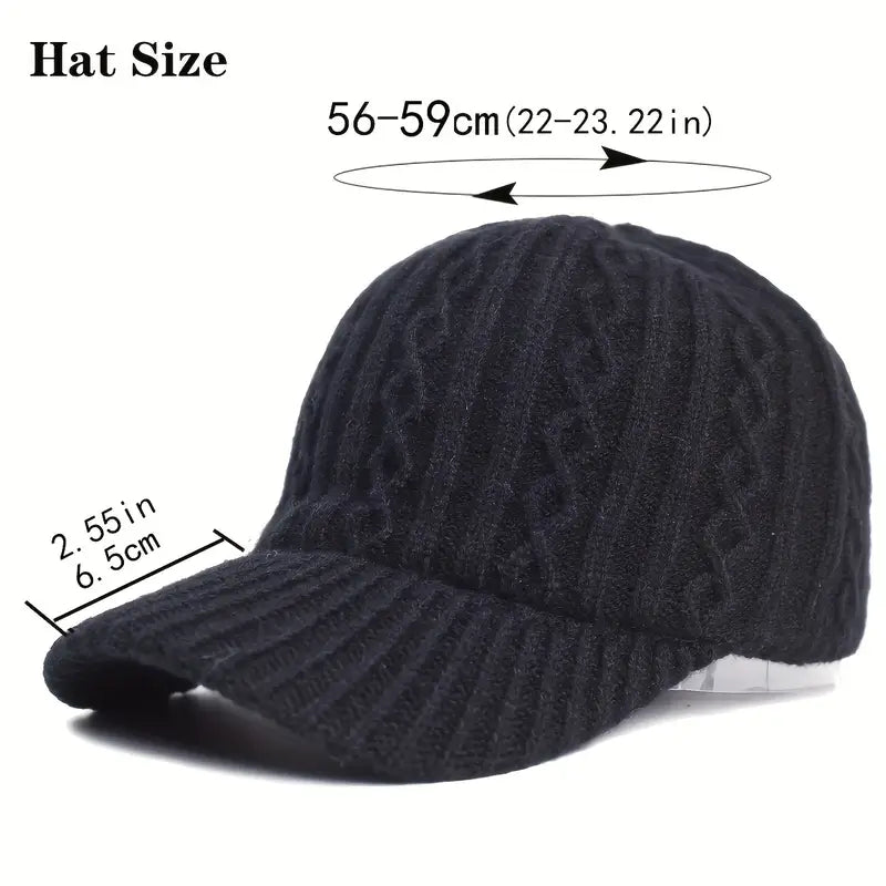 Knitted Hat - Adjustable Unisex Men's Cap-Beanies-Chaps London-Chaps London