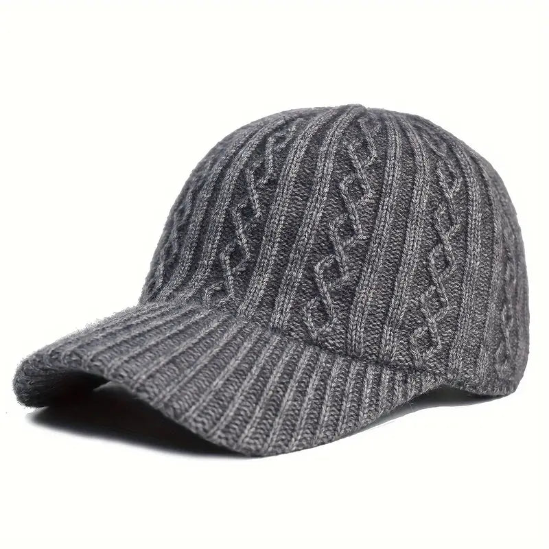 Knitted Hat - Adjustable Unisex Men's Cap-Beanies-Chaps London-Grey-Chaps London
