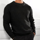 Knitted Jumper | Crew Neck | Regular Fit | Knitted Sweater | Men's Knitwear-Men Sweatshirts-Chaps London-Black-XS-Chaps London