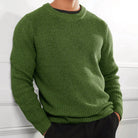 Knitted Jumper | Crew Neck | Regular Fit | Knitted Sweater | Men's Knitwear-Men Sweatshirts-Chaps London-Green-XS-Chaps London