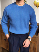 Knitted Jumper - Warm - Rib Knit - Knitted Sweater - Men's Knitwear-Sweaters-Chaps London-Chaps London