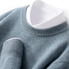 Knitted Jumper - Warm Round Neck Men's Pullover-Trui man-Chaps London-Green-S-Chaps London