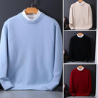 Knitted Sweater - Men's Plain Crew Neck Knitted Jumper for Winter-Men's Sweater-Chaps London-Chaps London