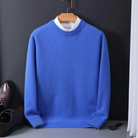 Knitted Sweater - Men's Plain Crew Neck Knitted Jumper for Winter-Men's Sweater-Chaps London-Light Blue-M-Chaps London