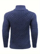Knitted Sweater | Roll Neck | Chunky | Knitted Jumper | Men's Clothing-Men's Knitted Sweater-Chaps London-Chaps London