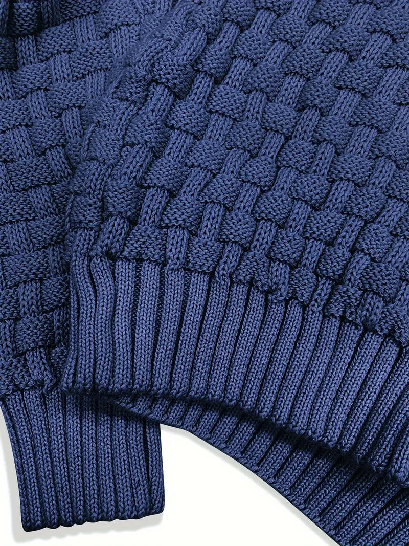 Knitted Sweater | Roll Neck | Chunky | Knitted Jumper | Men's Clothing-Men's Knitted Sweater-Chaps London-Chaps London