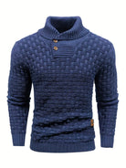 Knitted Sweater | Roll Neck | Chunky | Knitted Jumper | Men's Clothing-Men's Knitted Sweater-Chaps London-Chaps London