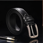 Leather Belt - Men's Brushed Buckle Dual Loop-Men's Belt-Chaps London-Chaps London
