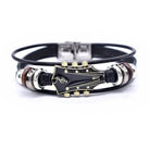 Leather Bracelet - Men's Guitar String Design Adjustable-Bracelet-Chaps London-Chaps London