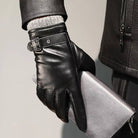 Leather Gloves - Men's Sheepskin Wool Lined Touchscreen-Men's Gloves-Chaps London-Chaps London