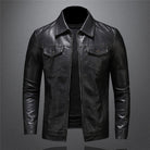Leather Jacket - Men's Black Vegan Leatherette Jacket-Men's Leather Jacket-Chaps London-XS-Chaps London