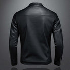 Leather Jacket - Men's Zip-Up Moto Biker Jacket-Coats & Jackets-Chaps London-Chaps London