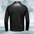 Leather Jacket - Men's stretch leather zipper jacket-Coats & Jackets-Chaps London-Chaps London
