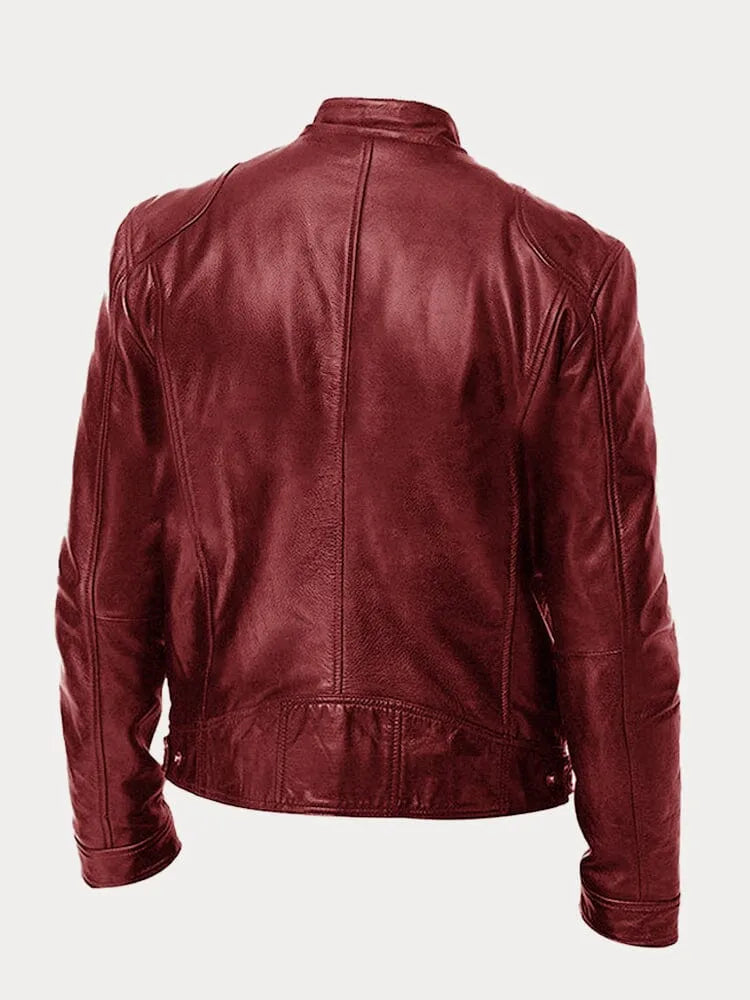 Leather Jacket | Zip-Up | Regular Fit | Biker Jacket | Men's Leather Jacket -Men’s Leather Jacket-Chaps London-Chaps London
