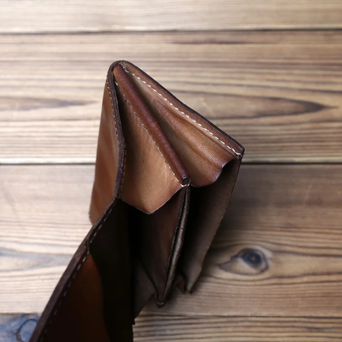 Leather Wallet - Men's Full Grain Tri Fold-Wallet-Chaps London-Chaps London