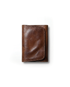 Leather Wallet - Men's Full Grain Tri Fold-Wallet-Chaps London-Dark Brown-Chaps London