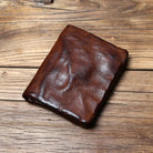 Leather Wallet - Men's Rustic Handmade Card Slots-Wallet-Chaps London-Brown-Chaps London