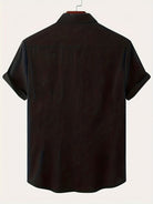 Linen Shirt - Cotton - Short Sleeve - Button-Up Shirt - Men's Clothing-Men Shirts-Chaps London-Chaps London