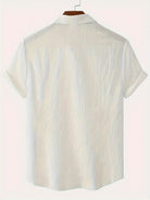 Linen Shirt - Cotton - Short Sleeve - Button-Up Shirt - Men's Clothing-Men Shirts-Chaps London-Chaps London