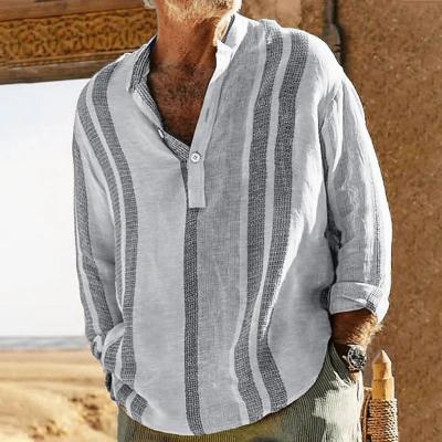 Long Sleeve Shirt | Button-Up | Loose Fit | Casual Shirt | Men's Shirts -Chaps London-Gray-S-Chaps London