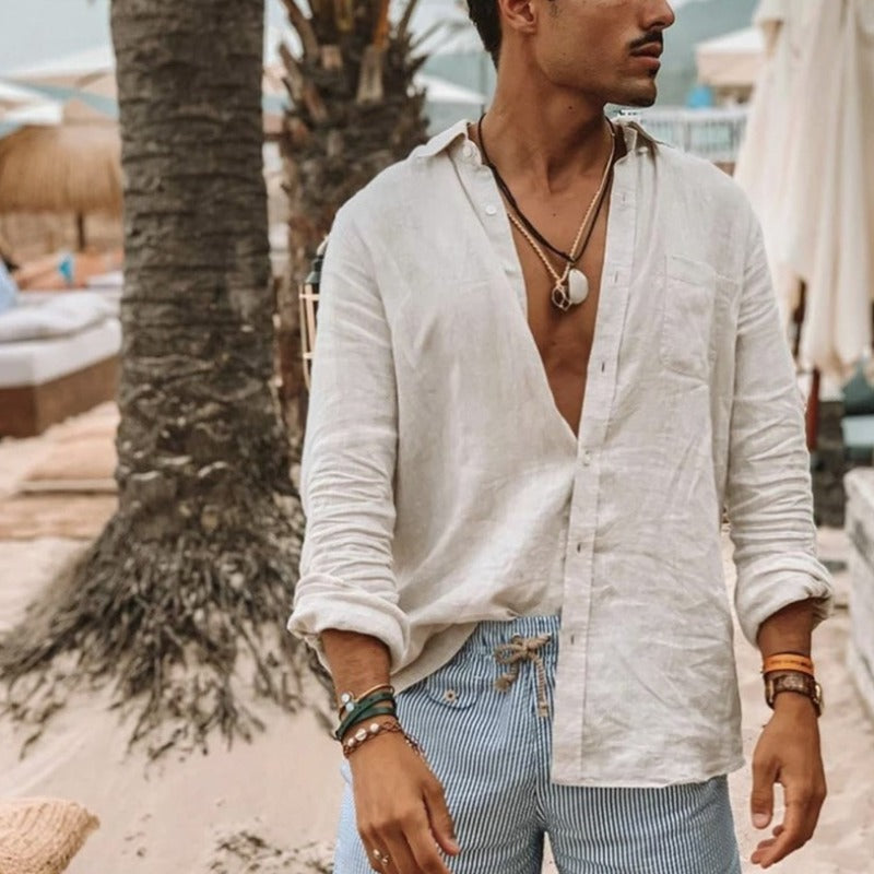 Long Sleeve Shirt - Lightweight - Summer - Button-Up Shirt - Shirt for Men-Chaps London-Chaps London