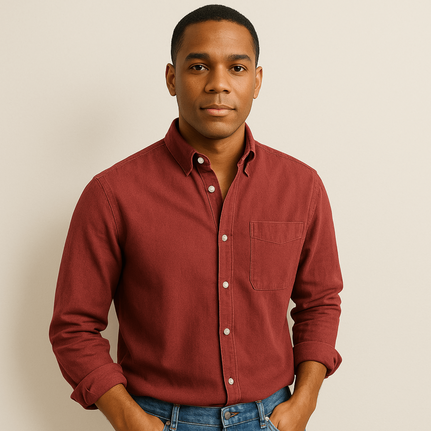 Long Sleeve Shirt - Men's Regular Fit Collared-Shirts-Chaps London-Chaps London