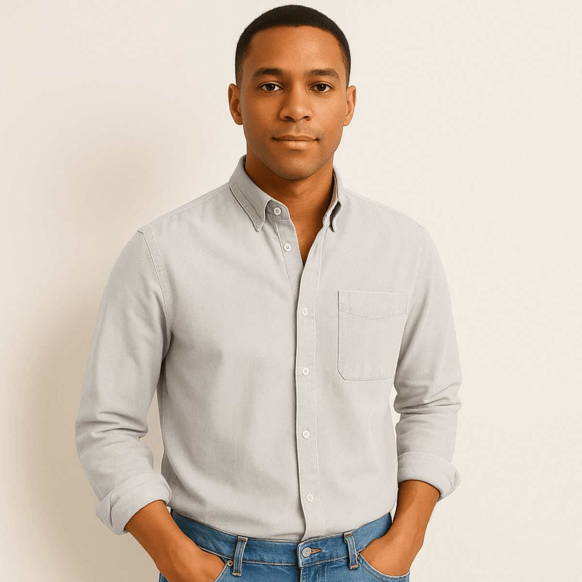 Long Sleeve Shirt - Men's Regular Fit Collared-Shirts-Chaps London-Chaps London