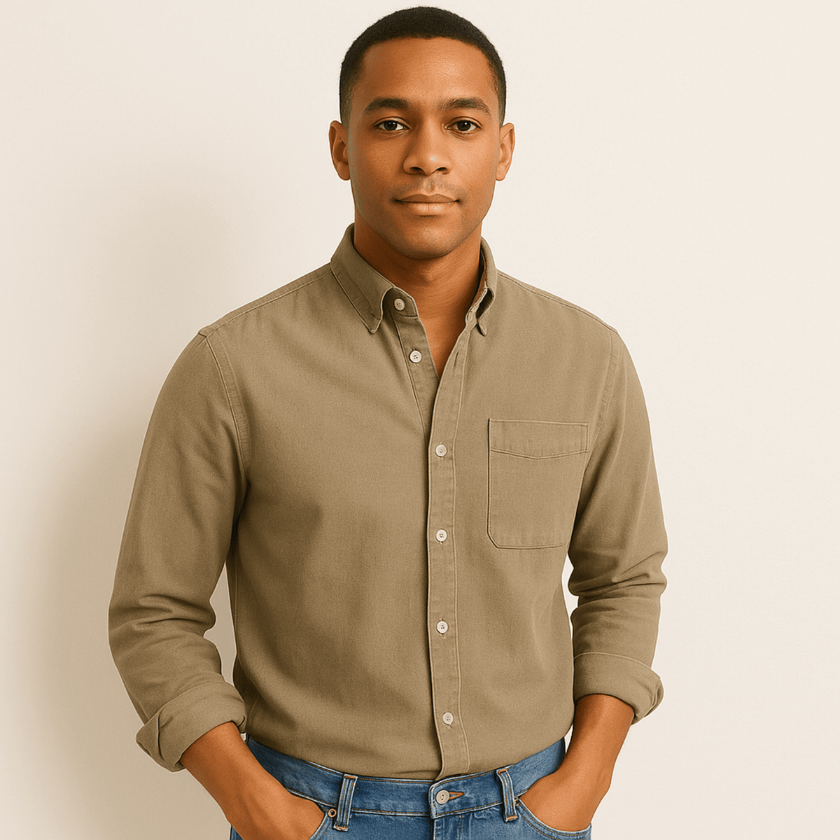 Long Sleeve Shirt - Men's Regular Fit Collared-Shirts-Chaps London-Chaps London