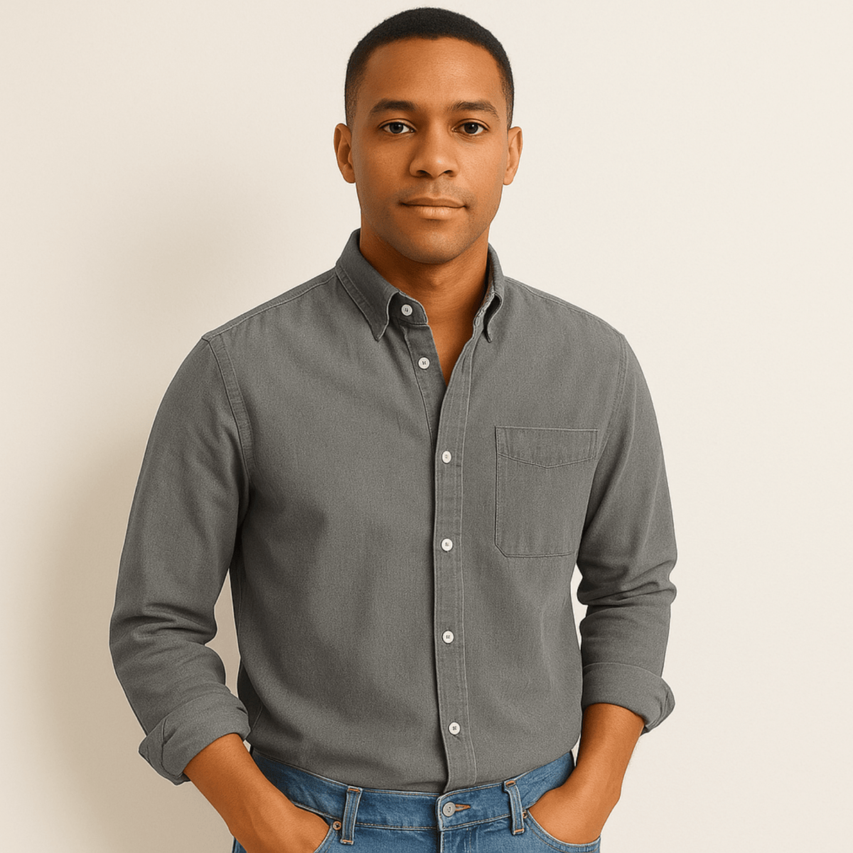 Long Sleeve Shirt - Men's Regular Fit Collared-Shirts-Chaps London-Chaps London