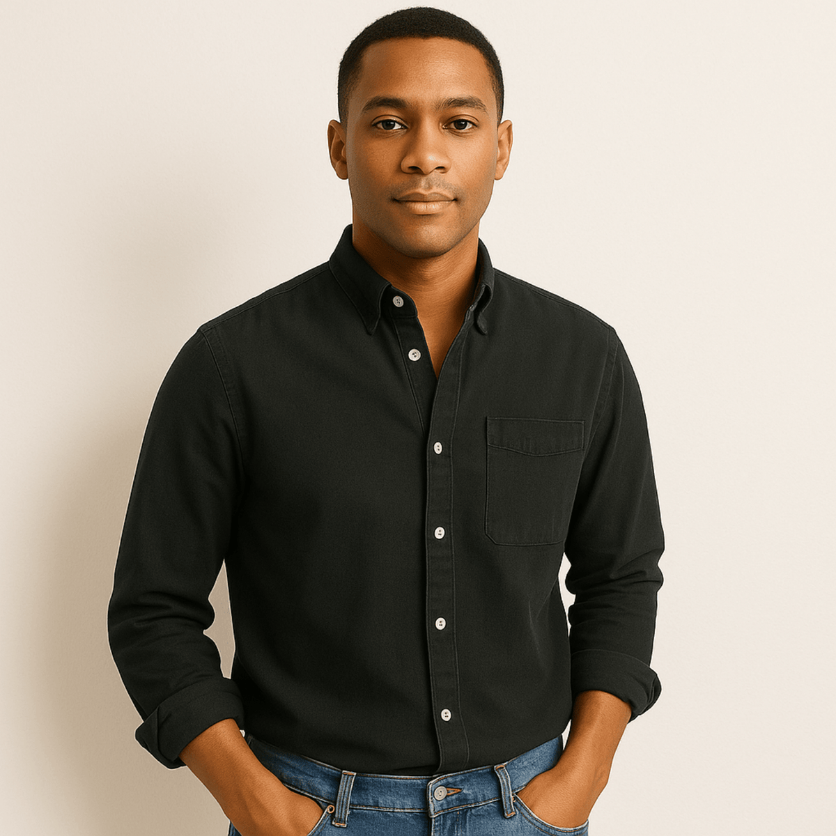Long Sleeve Shirt - Men's Regular Fit Collared-Shirts-Chaps London-Chaps London