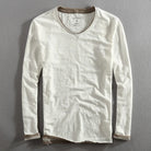 Long Sleeve T-Shirt | Basic | Casual | Long Sleeve Shirts | Men's Clothing-T-Shirts-Chaps London-White-S-Chaps London