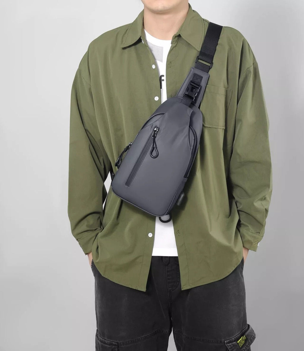 Men's Bag | Charging Port | Adjustable Strap | Waterproof Bag | Crossbody Bag-Shoulder Bag-Chaps London-Chaps London