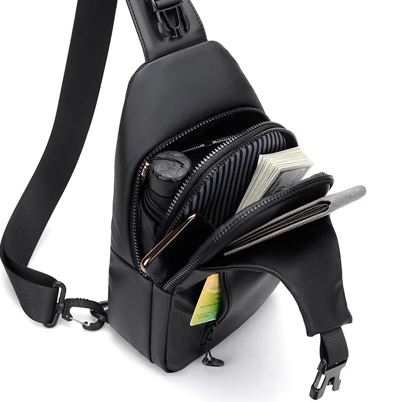 Men's Bag | Charging Port | Adjustable Strap | Waterproof Bag | Crossbody Bag-Shoulder Bag-Chaps London-Chaps London