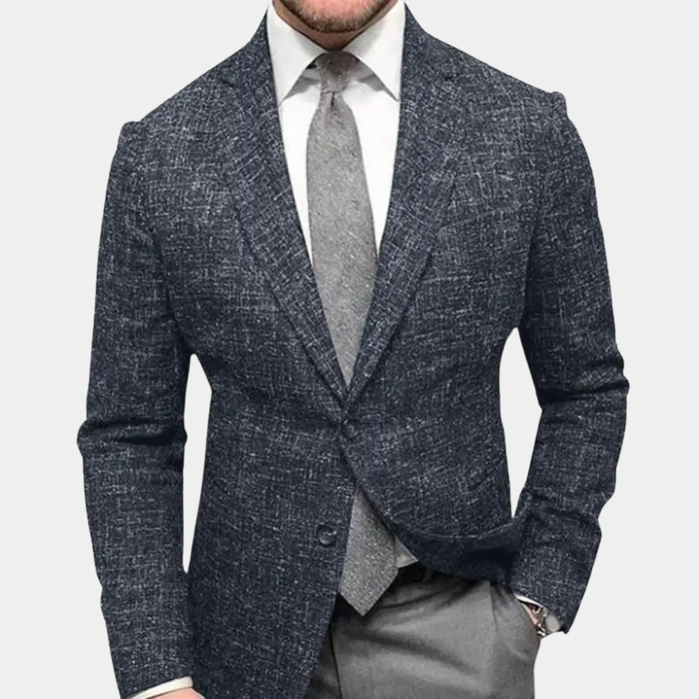 Men's Blazer | Stylish | Single Breasted | Suit Jacket | Men's Clothing-Chaps London-Black-M-Chaps London