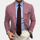 Men's Blazer | Stylish | Single Breasted | Suit Jacket | Men's Clothing-Chaps London-Red-M-Chaps London