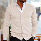 Men's Cardigan - V-Neck - Button-Up - Knit Cardigan - Cardigan Sweater-Chaps London-Chaps London