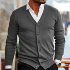 Men's Cardigan - V-Neck - Button-Up - Knit Cardigan - Cardigan Sweater-Chaps London-Chaps London