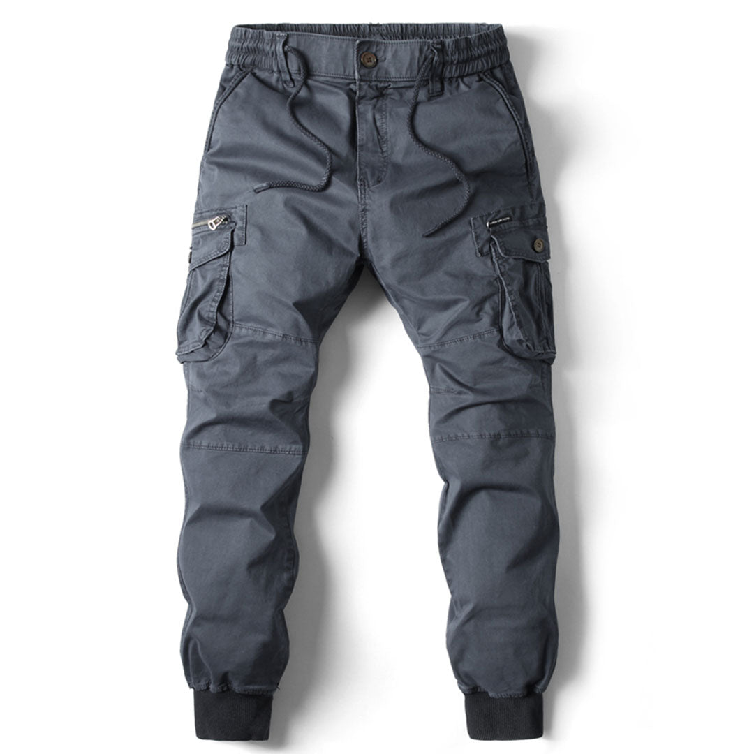 Men's Cargo Joggers | Drawstring | Pockets | Cargo Pants | Men's Pants-Chaps London-Charcoal-29-Chaps London
