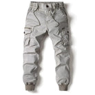 Men's Cargo Joggers | Drawstring | Pockets | Cargo Pants | Men's Pants-Chaps London-Light Gray-29-Chaps London